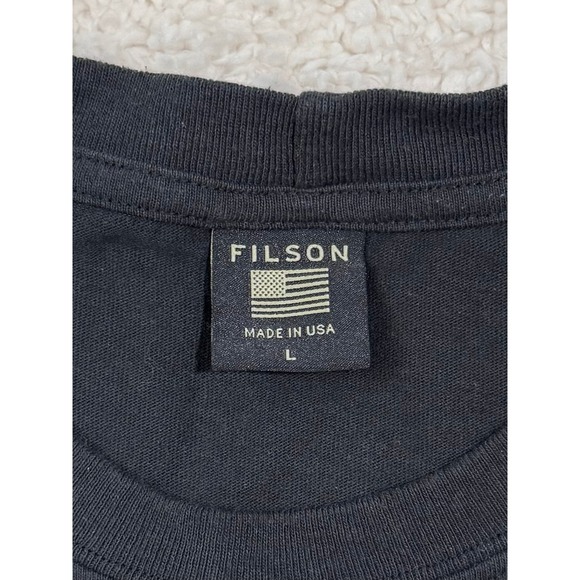Filson Long Sleeve Pioneer Graphic T-Shirt - Black/Polar Bear - L - Made in USA - Picture 5 of 8